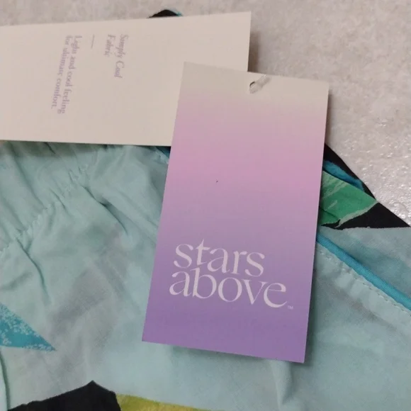 NWT Women's Floral Print Simply Cool Pajama Shorts - Stars Above - M - Picture 4 of 6